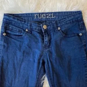 Jeans Jeggings Taille 24W Rue21 - Noir Lavage Foncé, Taille Haute, Stretch